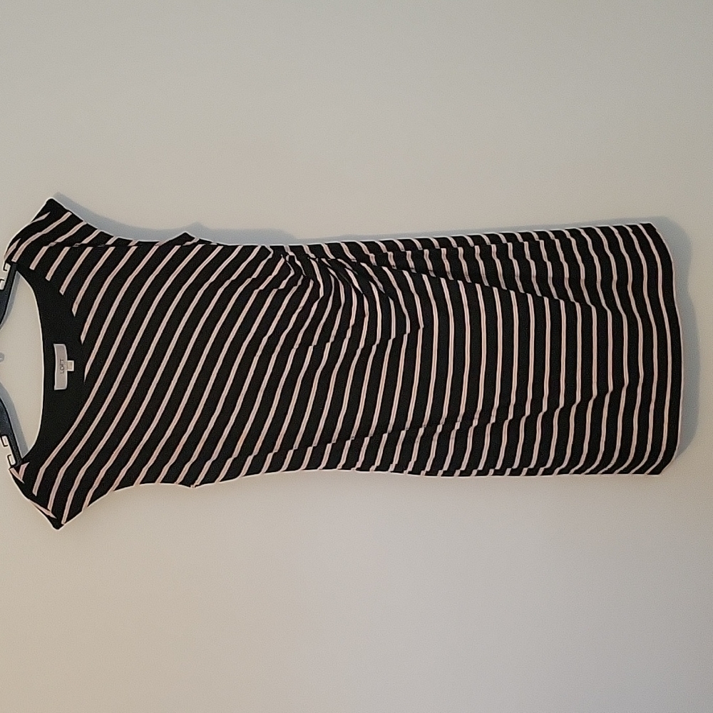 Loft Striped Sleeveless Dress, Size Medium